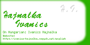 hajnalka ivanics business card